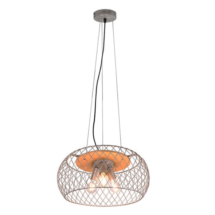 Nikkelen hanglamp industrieel, Gerardo