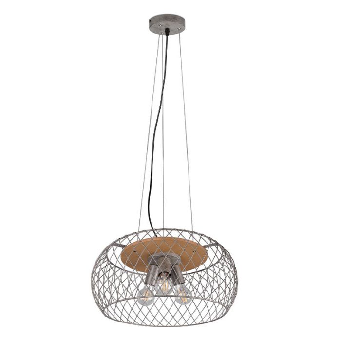 Nikkelen hanglamp industrieel, Gerardo