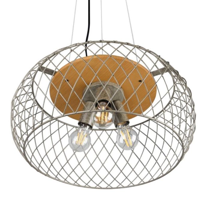Nikkelen hanglamp industrieel, Gerardo
