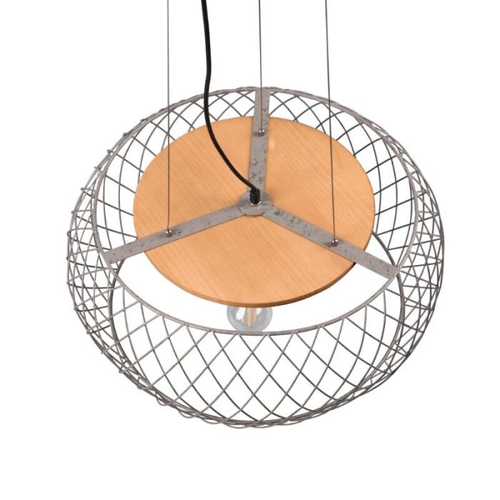 Nikkelen hanglamp industrieel, Gerardo