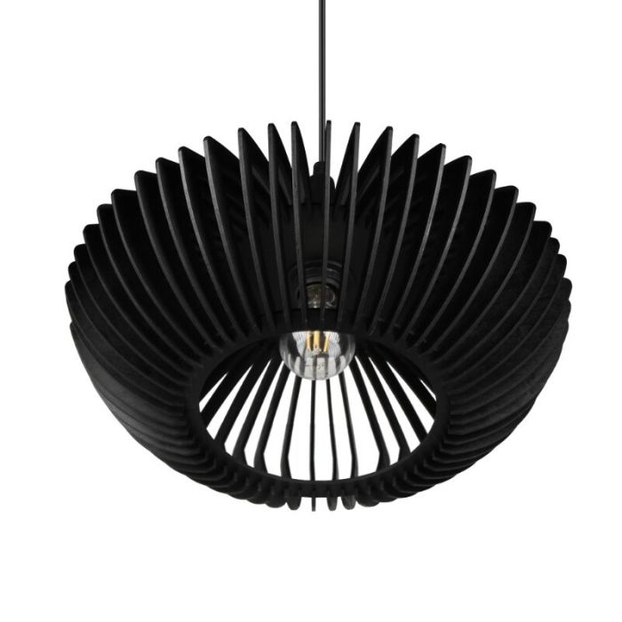 Houten hanglamp zwart, Mirjan