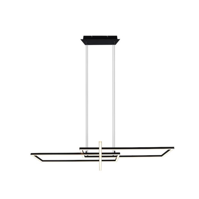 Moderne hanglamp Hatun, zwart, incl. LED, warm wit