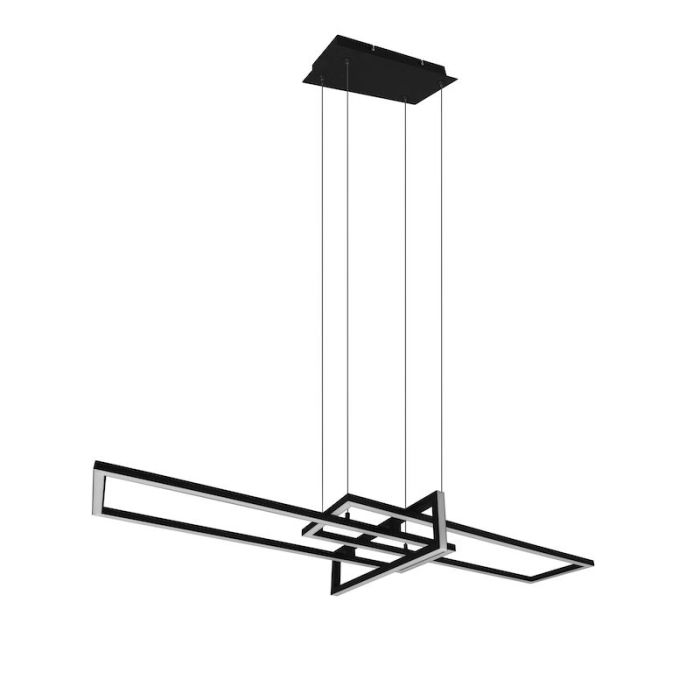 Moderne hanglamp Hatun, zwart, incl. LED, warm wit