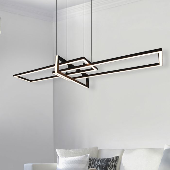 Moderne hanglamp Hatun, zwart, incl. LED, warm wit