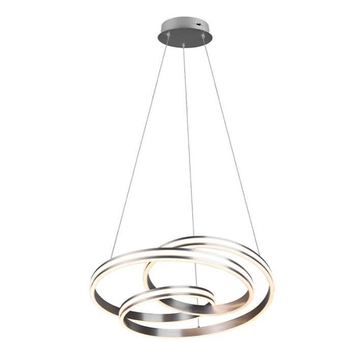 Nikkelen hanglamp modern, Elyse, 60W, in lichtkleur verstelbare LED