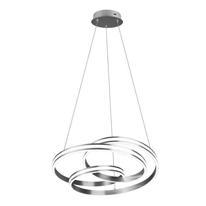Nikkelen hanglamp modern, Elyse, 60W, in lichtkleur verstelbare LED