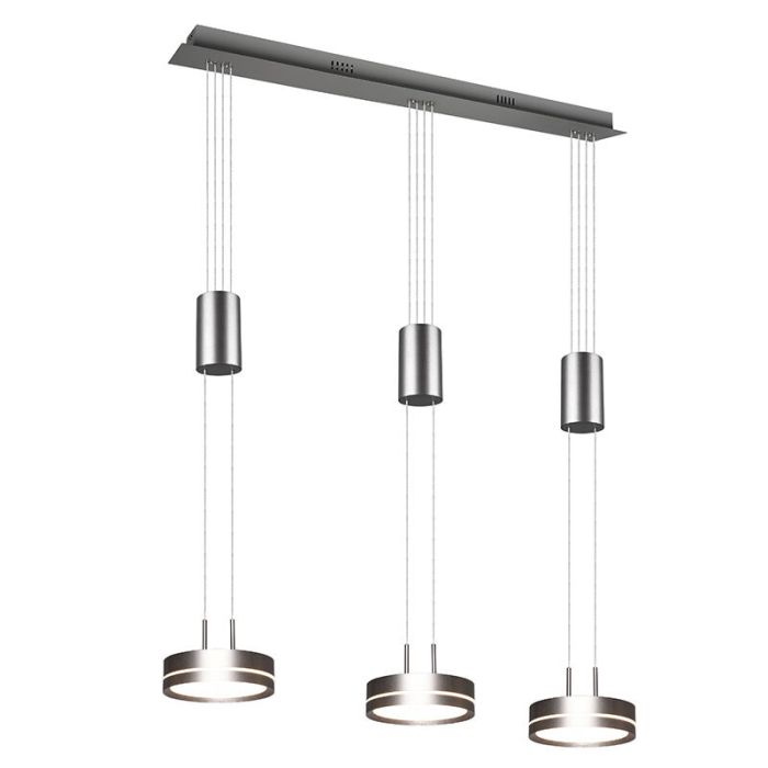 Nikkelen eettafel hanglamp modern, Marjon, 9W, 3000K LED
