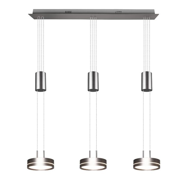 Nikkelen eettafel hanglamp modern, Marjon, 9W, 3000K LED