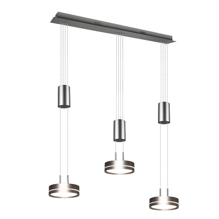 Nikkelen eettafel hanglamp modern, Marjon, 9W, 3000K LED
