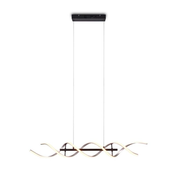 Chromen hanglamp design, Sylvian, 45W, warm tot koud wit verstelbare LED, 3-staps dimbaar