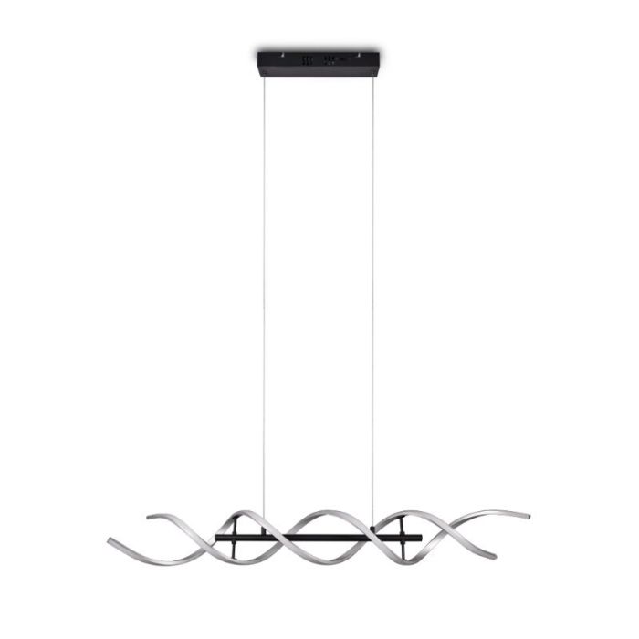 Chromen hanglamp design, Sylvian, 45W, warm tot koud wit verstelbare LED, 3-staps dimbaar