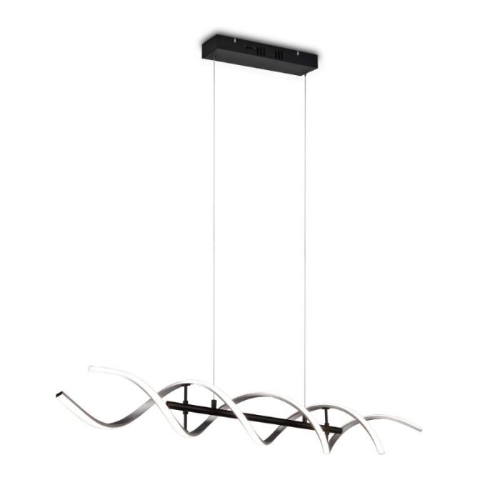 Chromen hanglamp design, Sylvian, 45W, warm tot koud wit verstelbare LED, 3-staps dimbaar