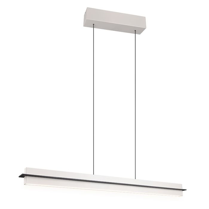 Grijze hanglamp modern, Joek, 22W, warm tot koud wit verstelbare LED, 3-staps dimbaar