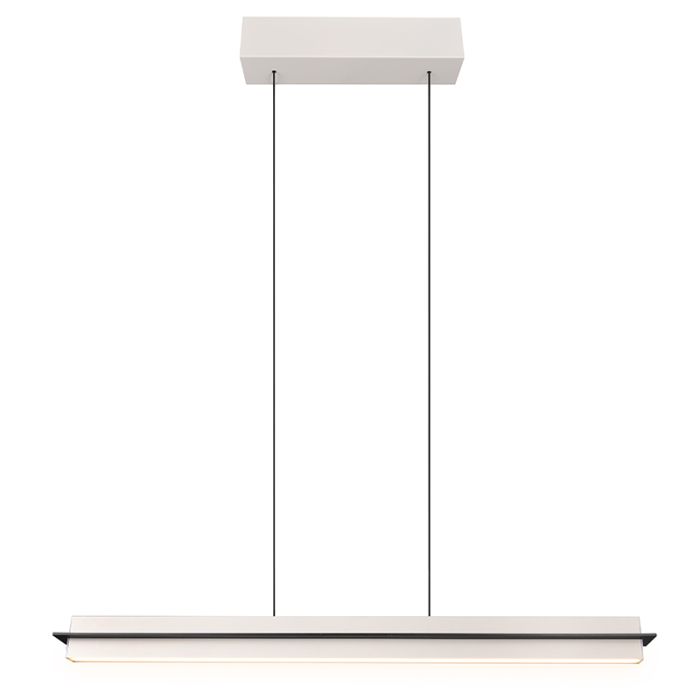 Grijze hanglamp modern, Joek, 22W, warm tot koud wit verstelbare LED, 3-staps dimbaar