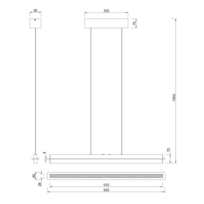 Grijze hanglamp modern, Joek, 22W, warm tot koud wit verstelbare LED, 3-staps dimbaar