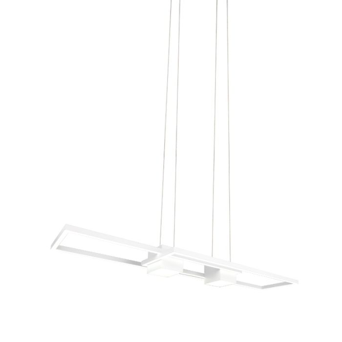 Witte hanglamp design, Sohaib, 37W, warm tot koud wit verstelbare LED, 3-staps dimbaar