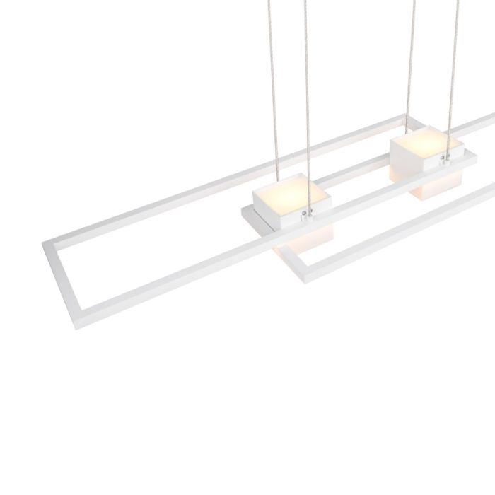 Witte hanglamp design, Sohaib, 37W, warm tot koud wit verstelbare LED, 3-staps dimbaar