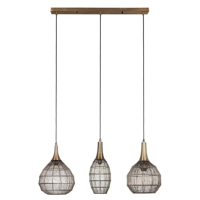 Bronzen hanglamp landelijk, Rins