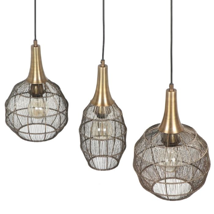 Bronzen hanglamp landelijk, Rins