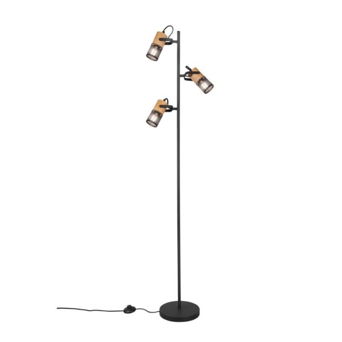 Vintage vloerlamp Jessica, zwart