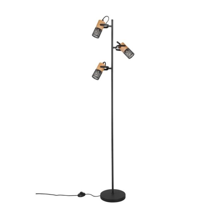 Vintage vloerlamp Jessica, zwart