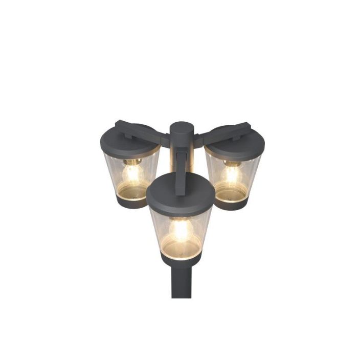 Moderne buitenlamp Kerstin, antraciet, aluminium, IP44