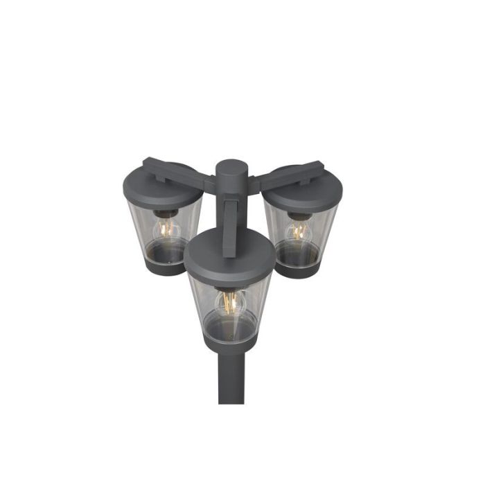 Moderne buitenlamp Kerstin, antraciet, aluminium, IP44