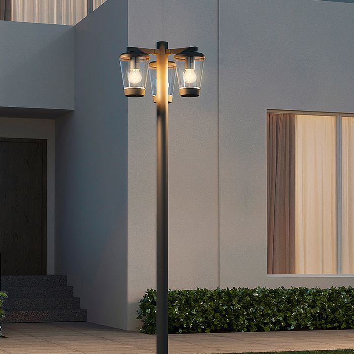 Moderne buitenlamp Kerstin, antraciet, aluminium, IP44