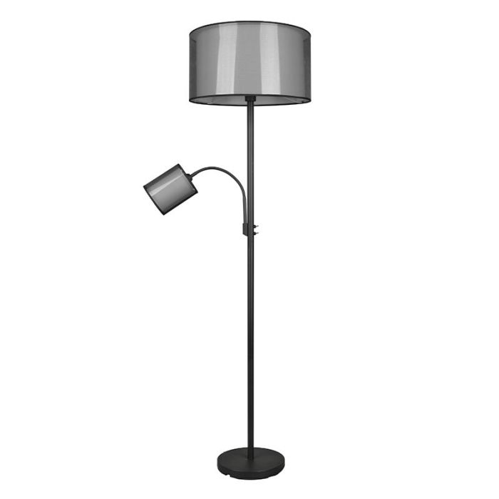 Antraciete staande leeslamp modern, Mirle