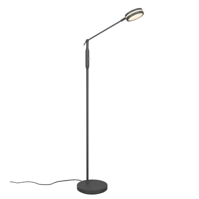 Antraciete staande leeslamp Marjon, metaal, modern, 6w, warm tot koud wit verstelbare LED