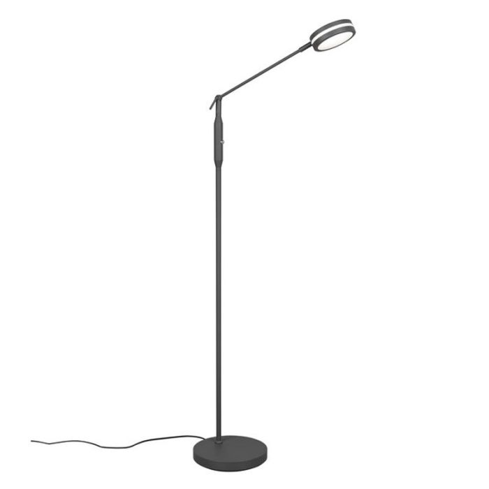 Antraciete staande leeslamp Marjon, metaal, modern, 6w, warm tot koud wit verstelbare LED