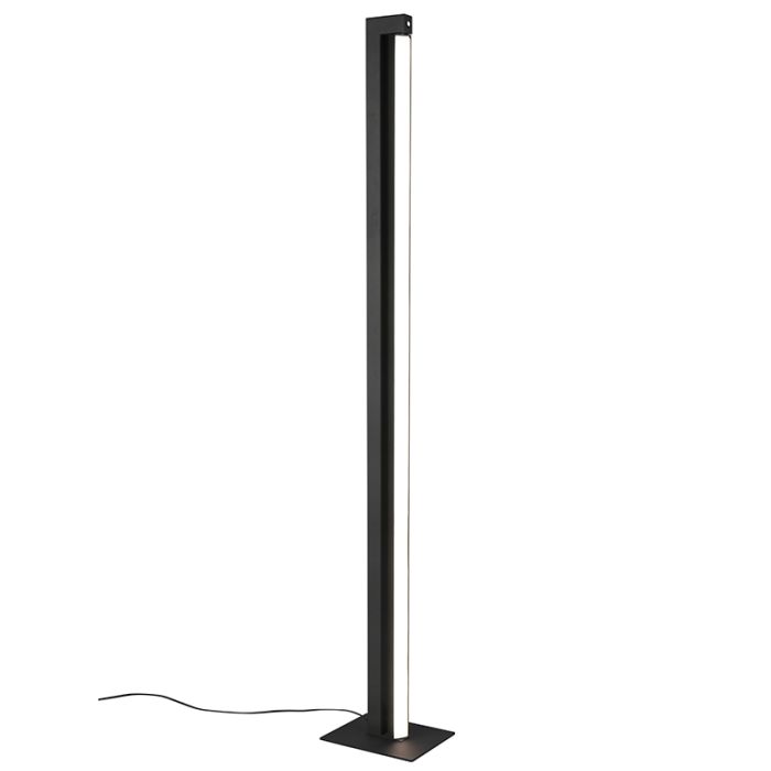 Zwarte vloerlamp modern, Raihana, 21W, white switch LED, met touchdimmer