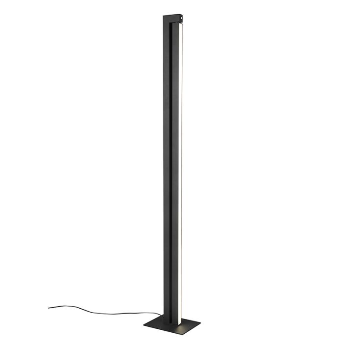 Zwarte vloerlamp modern, Raihana, 21W, white switch LED, met touchdimmer
