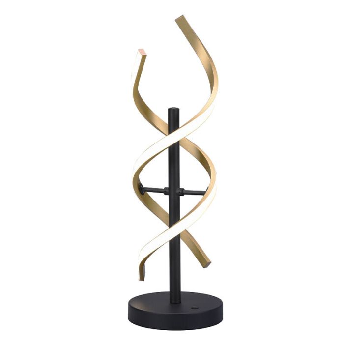 Messing tafellamp design, Sylvian, 20W, warm tot koud wit verstelbare LED, met touchdimmer