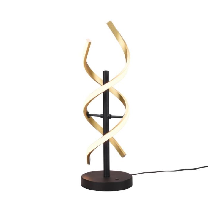Messing tafellamp design, Sylvian, 20W, warm tot koud wit verstelbare LED, met touchdimmer