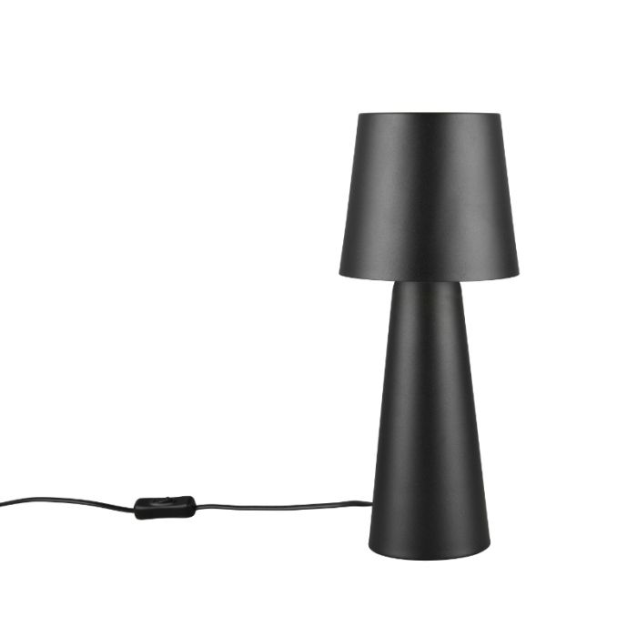 Zwarte tafellamp modern, Lillyam, met schakelaar