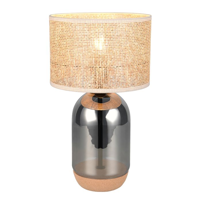 Chromen tafellamp rookglas, Madui
