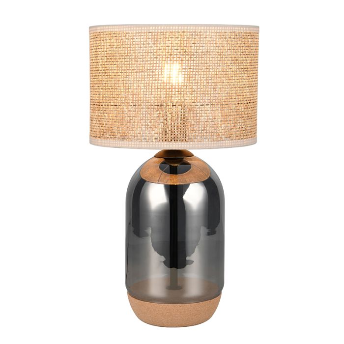 Chromen tafellamp rookglas, Madui