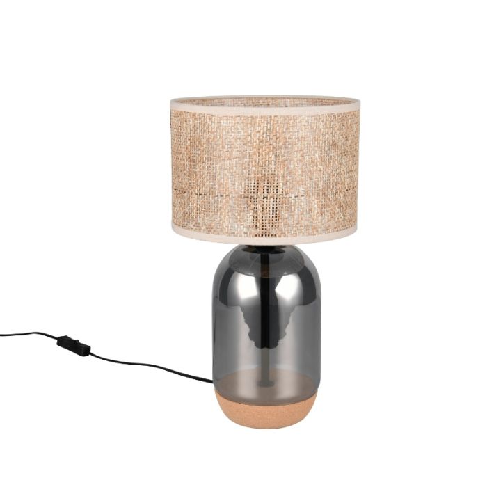Chromen tafellamp rookglas, Madui