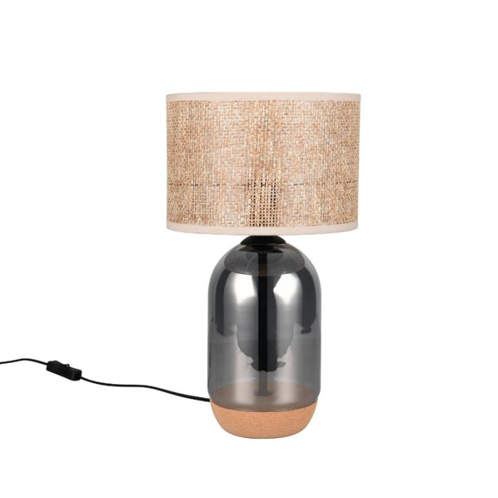 Chromen tafellamp rookglas, Madui