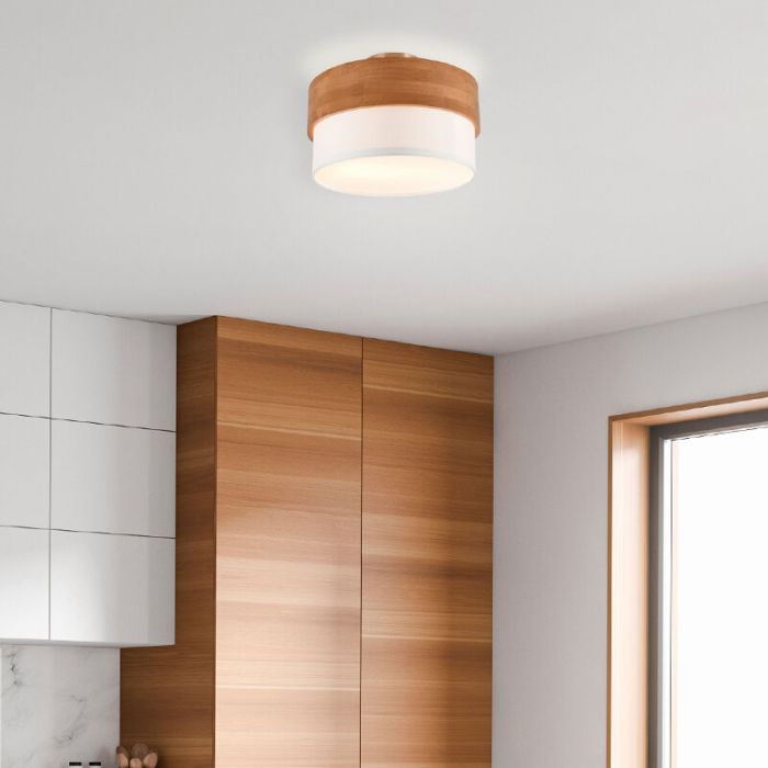 Witte plafonnière modern, Sylvia