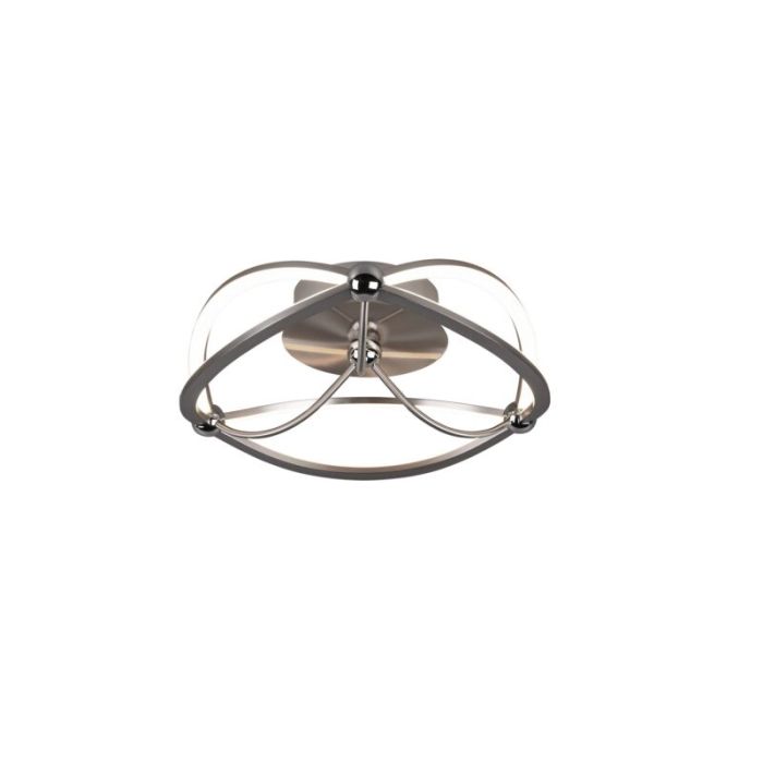 Moderne plafonniere Remy, nikkel, 20w geintegreerd LED