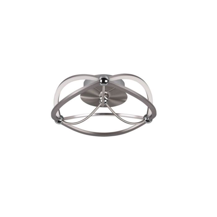 Moderne plafonniere Remy, nikkel, 20w geintegreerd LED