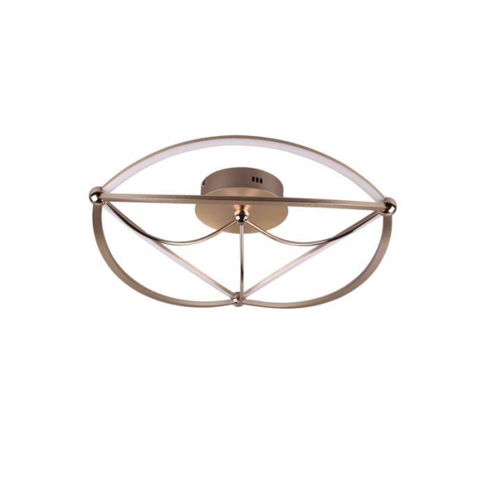 Moderne plafonniere Remy, messing, 42w geintegreerd LED
