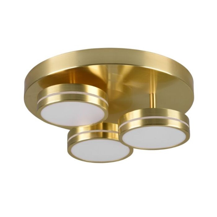 Messing plafonnière modern, Marjon, 24W, 3000K LED, 3-staps dimbaar