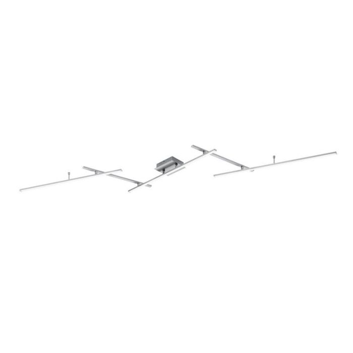 Nikkelen plafonnière modern, Nadja, 22W, RGBW LED, met afstandsbediening
