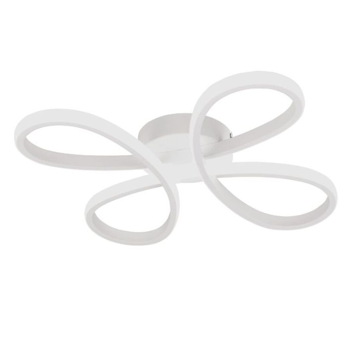 Witte plafondlamp design, Vikash, 25W, 4000K LED, 3-staps dimbaar