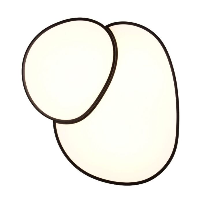 Zwarte plafondlamp metaal, Merwin, 51W, warm tot koud wit verstelbare LED