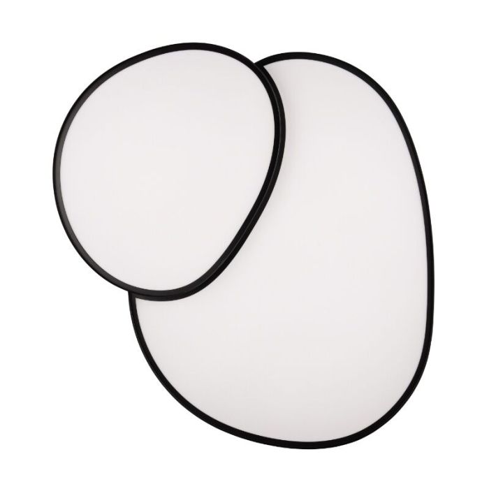 Zwarte plafondlamp metaal, Merwin, 51W, warm tot koud wit verstelbare LED