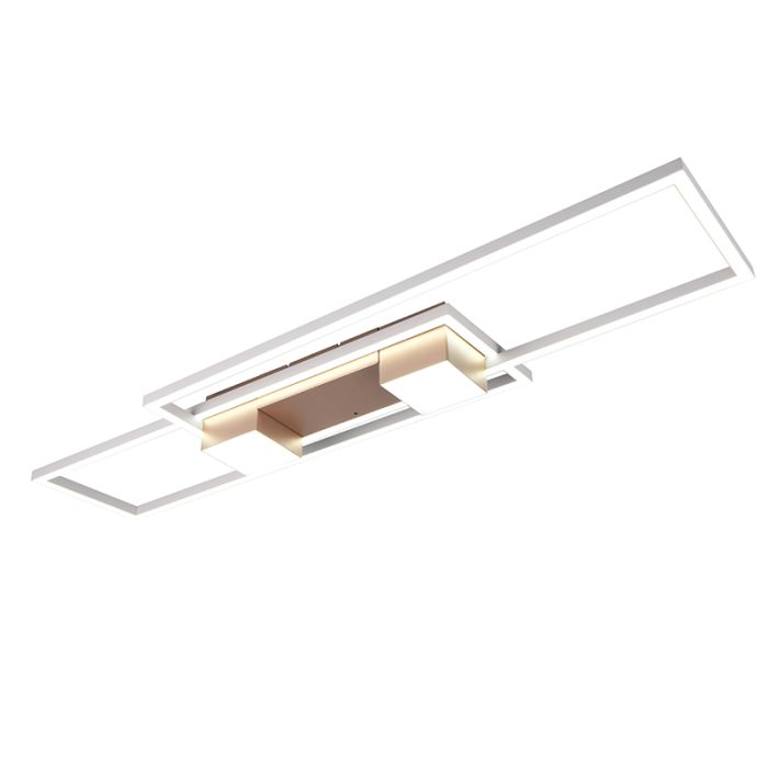 Bruine plafonnière design, Sohaib, 37W, warm tot koud wit verstelbare LED, 3-staps dimbaar